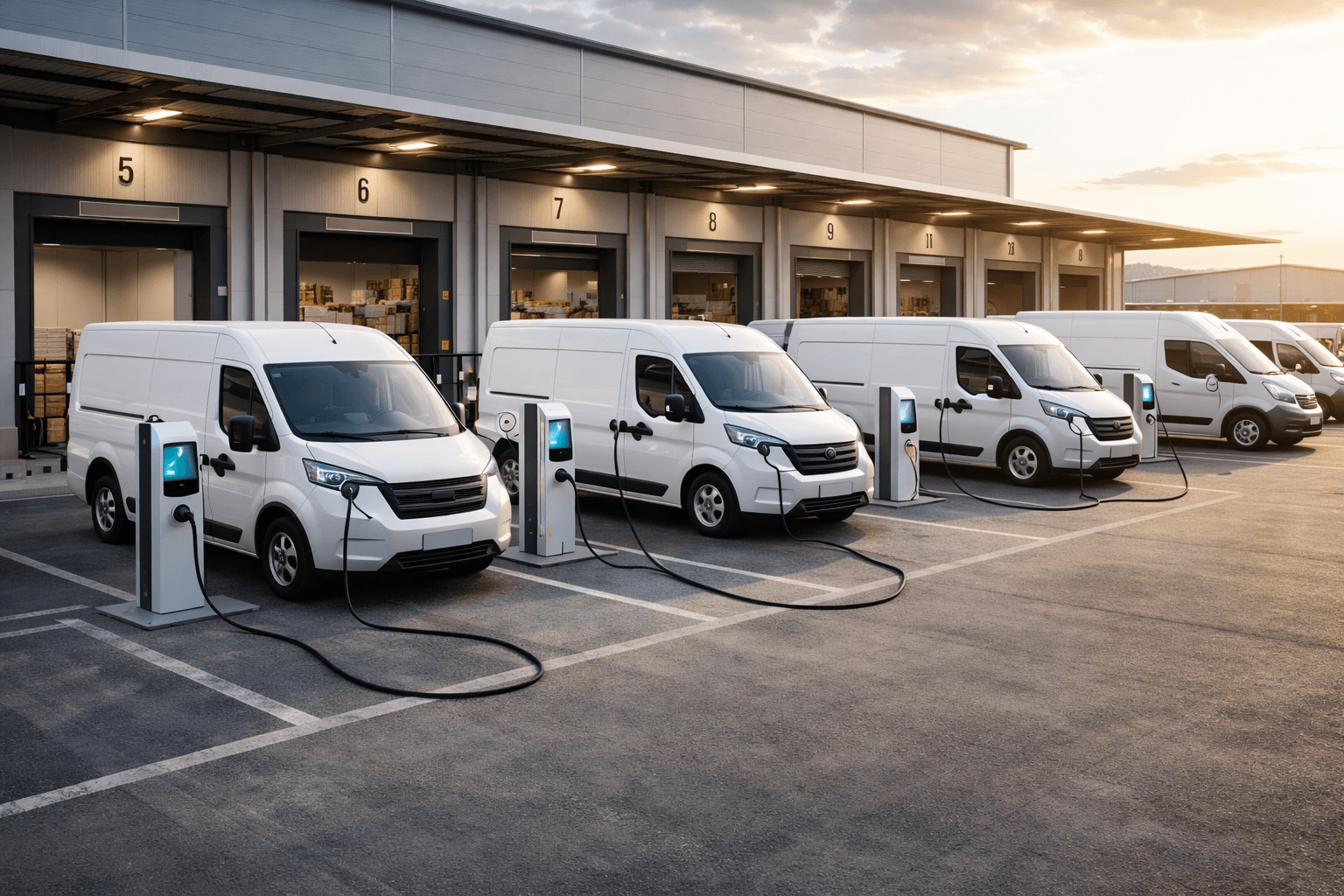 Flota eléctrica y hub de carga